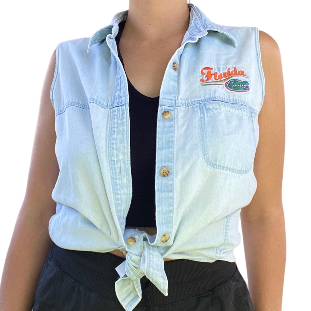 Lee- Collegiate Sleeveless Denim Top - Florida Gators 🐊 University of Florida